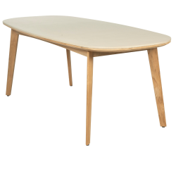 NARA spisebord i teak m. Superstone bordplade