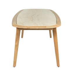 NARA spisebord i teak m. Superstone bordplade
