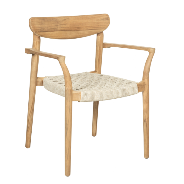NARA spisebordsstol i teak m. flet 