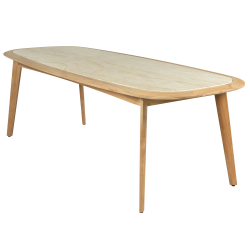 NARA spisebord i teak m. Superstone bordplade