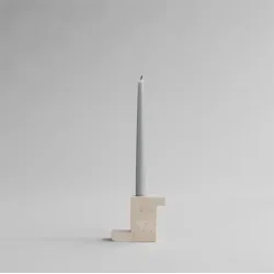 101 Copehagen Brick Candle Holder, Tall - Limestone