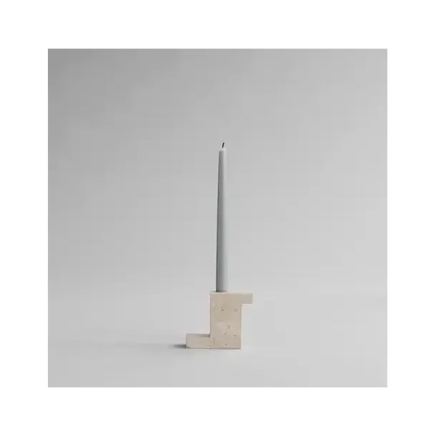 101 Copehagen Brick Candle Holder, Tall - Limestone