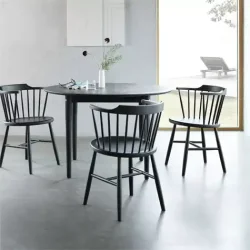 C62 - Bjrk - Spisebord Eg massiv,Sort,Bejdset olie,Massiv Eg ,Sort ,Bejds