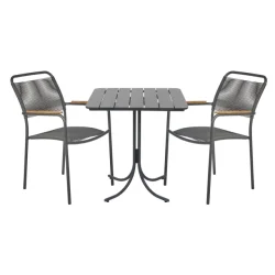 Mandalay Pure &amp; Verona Teak Caf�s�t L67 -  Antracit