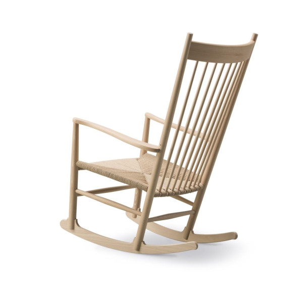 Fredericia furniture J16 Gyngestol af Hans J. Wegner, s�bebehandlet eg og naturflet