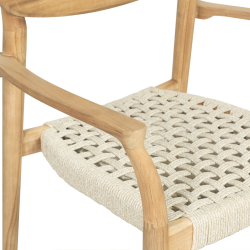 NARA spisebordsstol i teak m. flet 