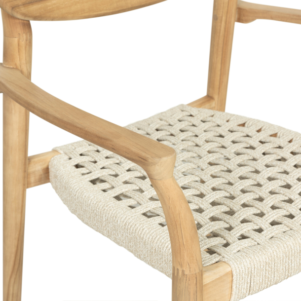 NARA spisebordsstol i teak m. flet 