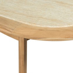 NARA spisebord i teak m. Superstone bordplade
