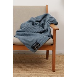 S.N.S Herning HAVEN blanket, steel blue mel