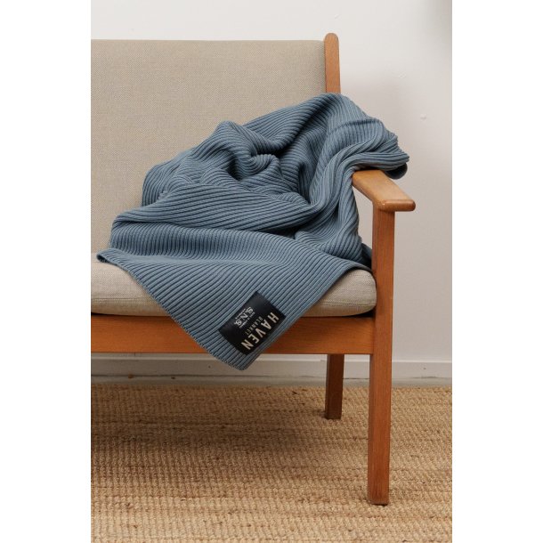 S.N.S Herning HAVEN blanket, steel blue mel