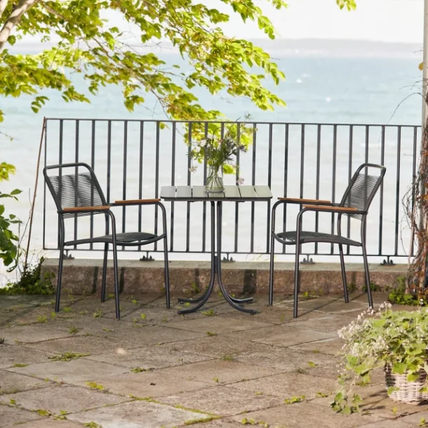 Mandalay Pure &amp; Verona Teak Caf�s�t L67 -  Antracit