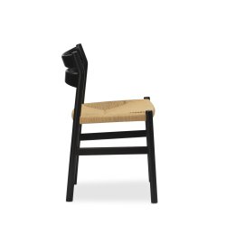 Bernstorffsminde BM1 stol sortlakeret eg Af Brge Mogensen