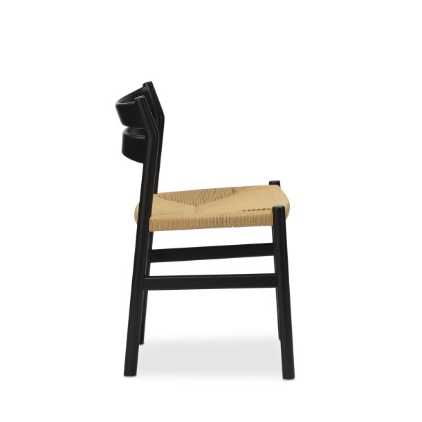 Bernstorffsminde BM1 stol sortlakeret eg Af Brge Mogensen