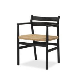 Bernstorffsminde BM2 armstol eg sortlakeret Af Brge Mogensen