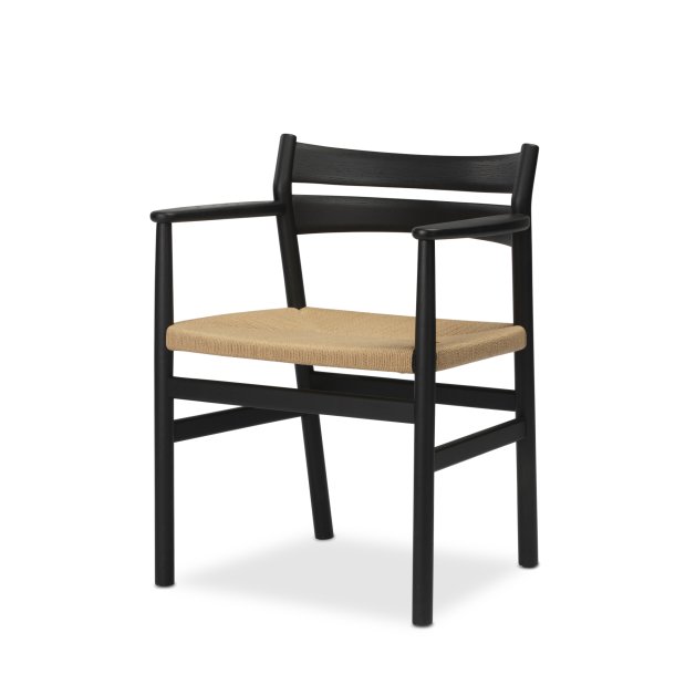 Bernstorffsminde BM2 armstol eg sortlakeret Af Brge Mogensen