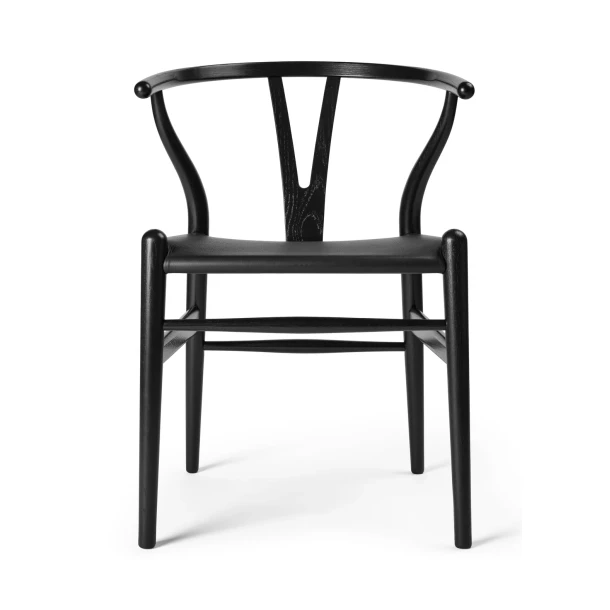 Carl Hansen &amp; S�n CH24P Y-stolen af Hans J. Wegner, sort eg m. Thor 301 l�ders�de