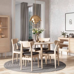 CAS� Thor rundt spisebord med udtr�k � 115 cm