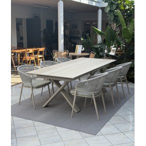 Lexpo Elba havebord inkl. 6 stk Bora havestol