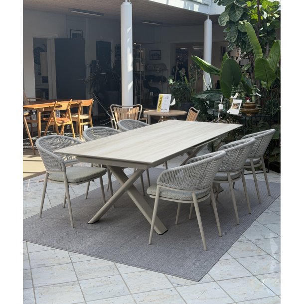 Lexpo Elba havebord inkl. 6 stk Bora havestol