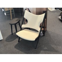 Audo Knitting Lnestol Mrkbejdset eg. Stof Barnum Boucl&eacute; 24