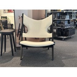 Audo Knitting Lnestol Mrkbejdset eg. Stof Barnum Boucl&eacute; 24