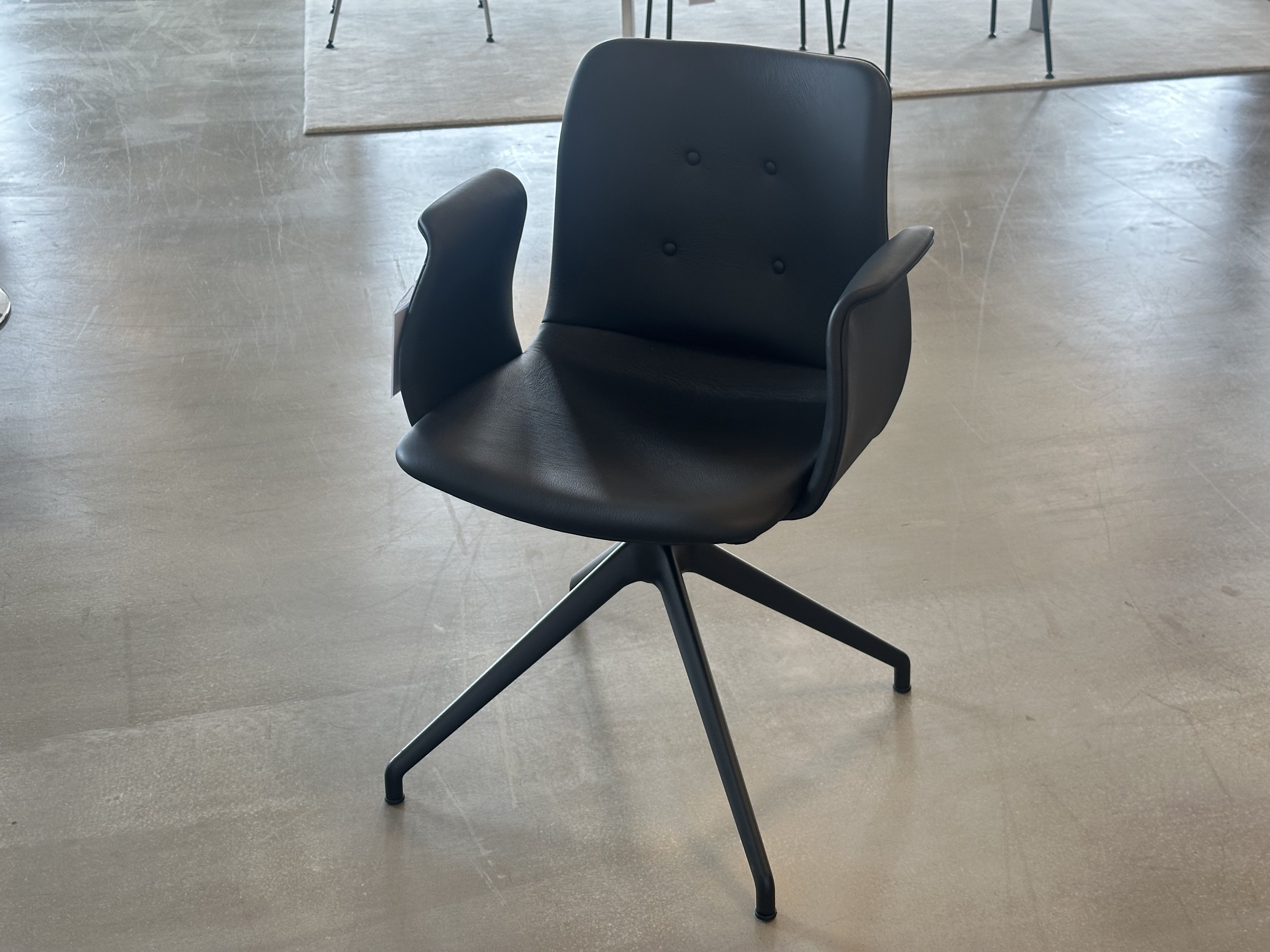 Bent Hansen 6 stk. Primum Chair i Zenzo sort med sort stel