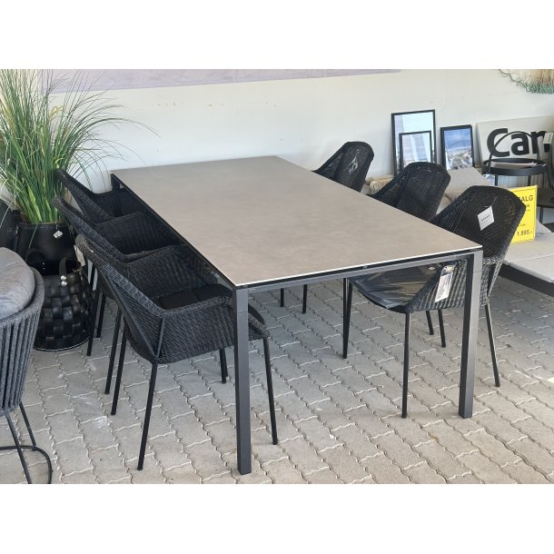 Cane-Line Havest Pure Dining Table + Breeze Dining Stole (6 stk.)