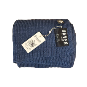 S.N.S Herning HAVEN blanket, faded blue melange