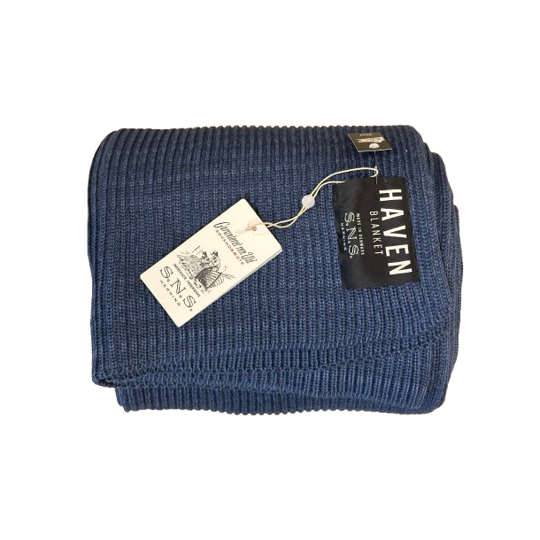 S.N.S Herning HAVEN blanket, faded blue melange