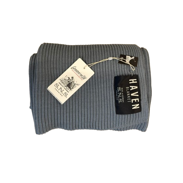 S.N.S Herning HAVEN blanket, steel blue mel