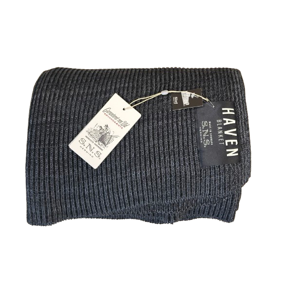 S.N.S Herning HAVEN blanket, grey-black melange