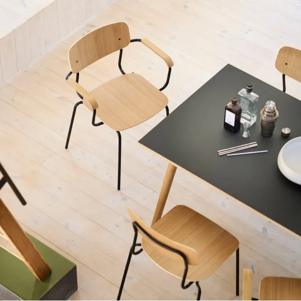 FDB M�bler J183 Holmen Stabelstol m. arml�n St�l Eg