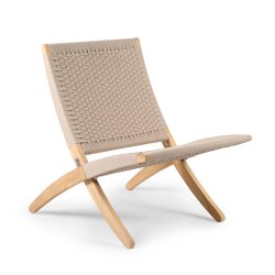 Carl Hansen &amp; Sn MG501 Outdoor Cubastolen fladvvet reb - sesame