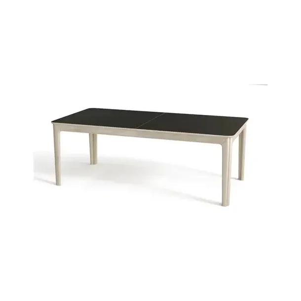 Skovby SM27 Spisebord inkl. 3 Till�gsplader Sort Laminat / Hvidolieret Eg