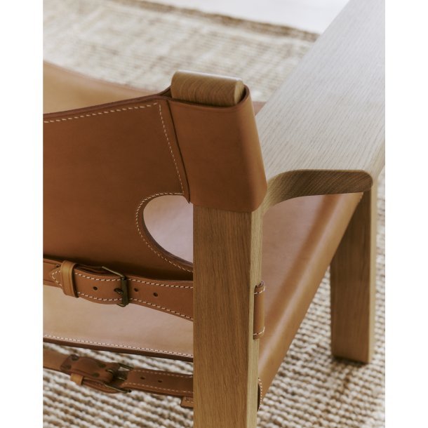 Fredericia furniture Den Spanske Stol af B�rge Mogensen Cognac l�der / Eg s�be 