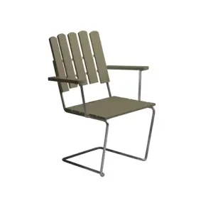 Grythyttan Armchair A2 – Lys grnlakeret eg og varmgalvaniseret stl