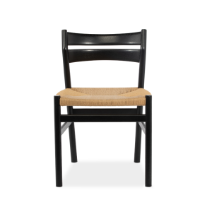 Bernstorffsminde BM1 stol sortlakeret eg Af Brge Mogensen