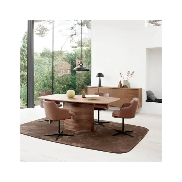 Skovby SM117 Spisebord eg hvidolie finer med indbygget udtrk. 