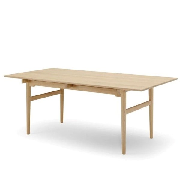 Carl Hansen &amp; Sn CH327 spisebord af Hans J. Wegner, 190 x 95 cm Eg, hvidolieret