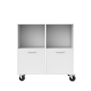 Keep skab med 2 dre og 2 rum p hjul