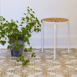 Mandalay Marguerit taburet 32, hvid