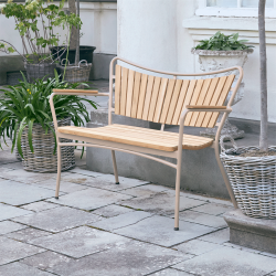 Mandalay Marguerit havebnk L112 - taupe