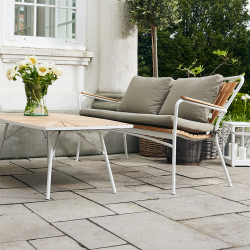 Mandalay Marguerit loungesofa  3 pers L143, hvid