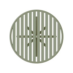 Mandalay Ivy caf&eacute;bord 76 - olivengrn