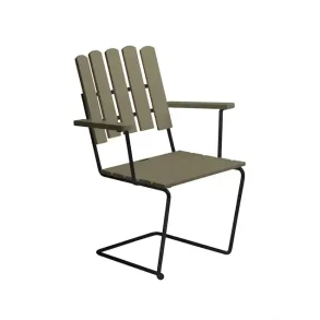 Grythyttan Armchair A2 Lys grnlakeret eg og sort stl