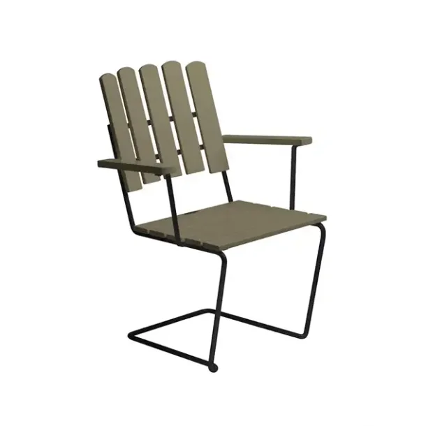 Grythyttan Armchair A2 Lys grnlakeret eg og sort stl