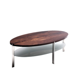 Naver Collection - AK 982 ovalt sofabord m. glashylde