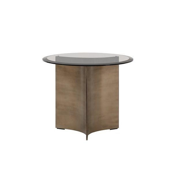 Wendelbo Arc sofabord - Messing stel - Brun glasplade