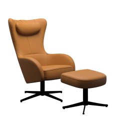 Brunstad - Bella Lnestol - inkl. skammel - Classic lder.