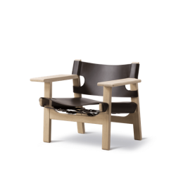 Fredericia furniture Den Spanske Stol af Brge Mogensen Mrkebrun Eg sbe